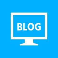 Computer Monitor icon on a blue background - SmoothSeries N130