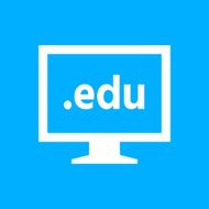 Computer Monitor icon on a blue background - SmoothSeries N131