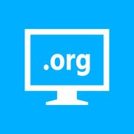 Computer Monitor icon on a blue background - SmoothSeries N132