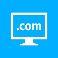 Computer Monitor icon on a blue background - SmoothSeries N134