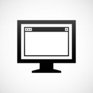 Computer Monitor icon on a white background - ShadeSeries N98