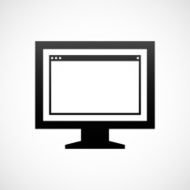 Computer Monitor icon on a white background - ShadeSeries N99
