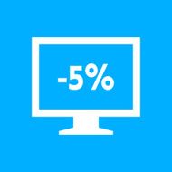 Computer Monitor icon on a blue background - SmoothSeries N160