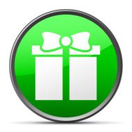 Gift Box icon on a round button - SlenderSeries