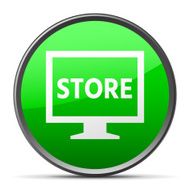 Computer Monitor icon on a round button - SlenderSeries N101