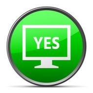 Computer Monitor icon on a round button - SlenderSeries N110