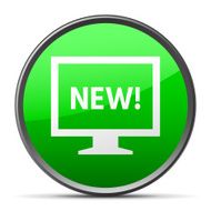 Computer Monitor icon on a round button - SlenderSeries N115
