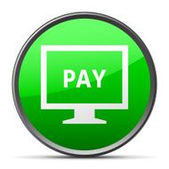 Computer Monitor icon on a round button - SlenderSeries N117
