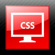 Computer Monitor icon on a square button - SleekSeries N114