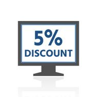Computer Monitor icon on a white background - RoyalSeries N40