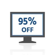 Computer Monitor icon on a white background - RoyalSeries N41
