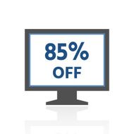 Computer Monitor icon on a white background - RoyalSeries N42