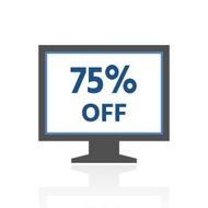 Computer Monitor icon on a white background - RoyalSeries N43