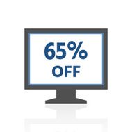 Computer Monitor icon on a white background - RoyalSeries N44