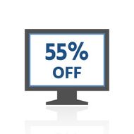 Computer Monitor icon on a white background - RoyalSeries N45