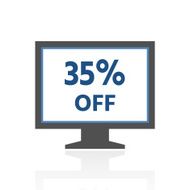 Computer Monitor icon on a white background - RoyalSeries N47