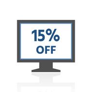 Computer Monitor icon on a white background - RoyalSeries N49