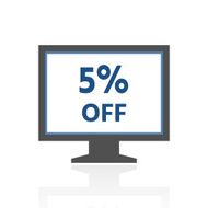 Computer Monitor icon on a white background - RoyalSeries N50