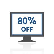 Computer Monitor icon on a white background - RoyalSeries N53