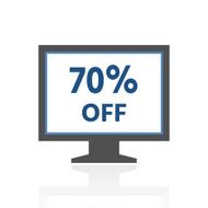 Computer Monitor icon on a white background - RoyalSeries N54