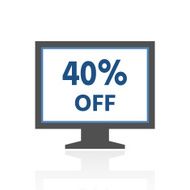 Computer Monitor icon on a white background - RoyalSeries N57