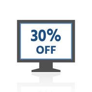 Computer Monitor icon on a white background - RoyalSeries N58