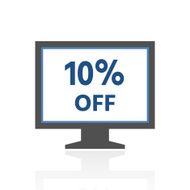Computer Monitor icon on a white background - RoyalSeries N60