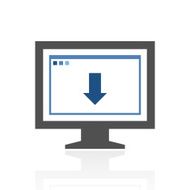 Computer Monitor icon on a white background - RoyalSeries N62