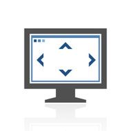 Computer Monitor icon on a white background - RoyalSeries N63