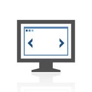 Computer Monitor icon on a white background - RoyalSeries N65