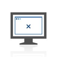 Computer Monitor icon on a white background - RoyalSeries N66