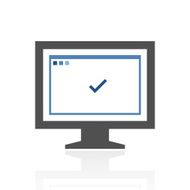 Computer Monitor icon on a white background - RoyalSeries N67