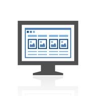 Computer Monitor icon on a white background - RoyalSeries N69