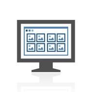 Computer Monitor icon on a white background - RoyalSeries N75