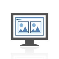 Computer Monitor icon on a white background - RoyalSeries N77