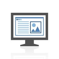 Computer Monitor icon on a white background - RoyalSeries N78