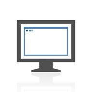 Computer Monitor icon on a white background - RoyalSeries N81