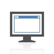 Computer Monitor icon on a white background - RoyalSeries N82