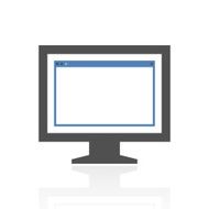 Computer Monitor icon on a white background - RoyalSeries N83