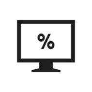 Computer Monitor icon on a white background - SingleSeries N122