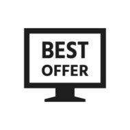 Computer Monitor icon on a white background - SingleSeries N125