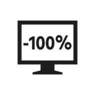 Computer Monitor icon on a white background - SingleSeries N126
