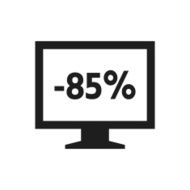 Computer Monitor icon on a white background - SingleSeries N129
