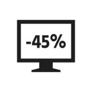 Computer Monitor icon on a white background - SingleSeries N137