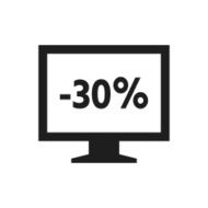 Computer Monitor icon on a white background - SingleSeries N140