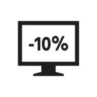 Computer Monitor icon on a white background - SingleSeries N144