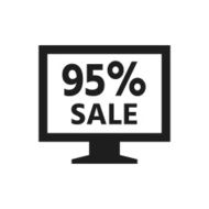 Computer Monitor icon on a white background - SingleSeries N147