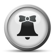 Bell icon on a silver button - SilverSeries