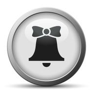 Bell icon on a silver button - SilverSeries