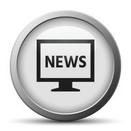 Computer Monitor icon on a silver button - SilverSeries N99